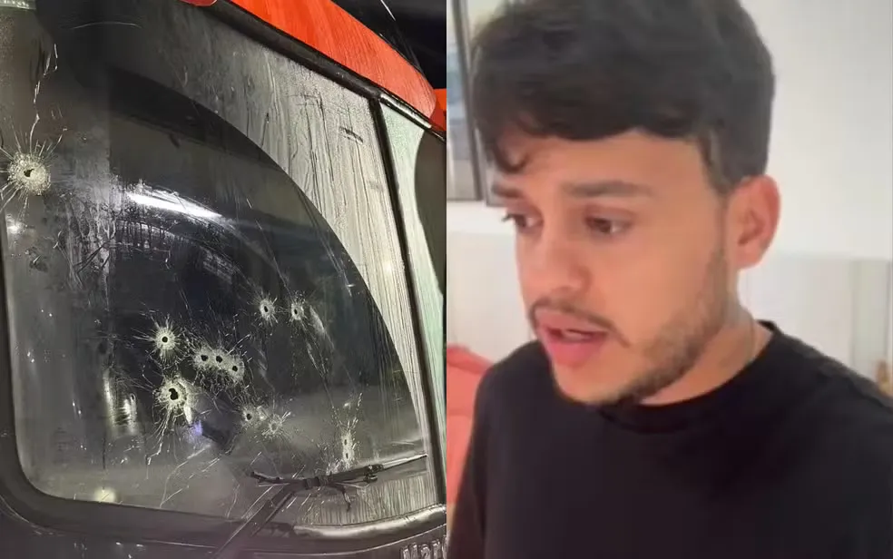 Ônibus com músicos e produtores do cantor Thiago Aquino é alvo de tiros 