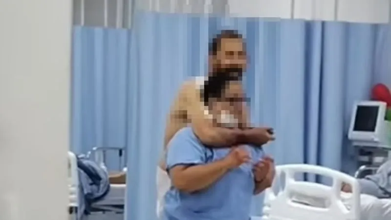 Paciente tem surto psicótico, faz mulher de refém, e acaba morto por disparo feito por PM; assista