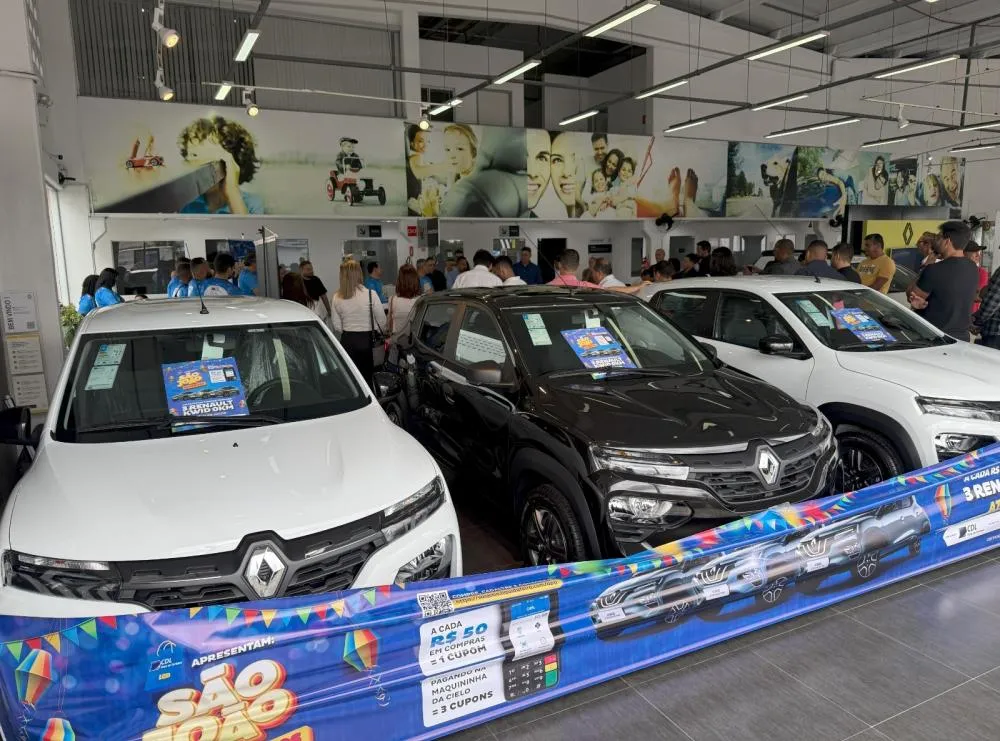 CDL Feira realiza nesta quarta-feira (23) sorteio de três carros da campanha São João de Prêmios/Liquida Feira 2025
