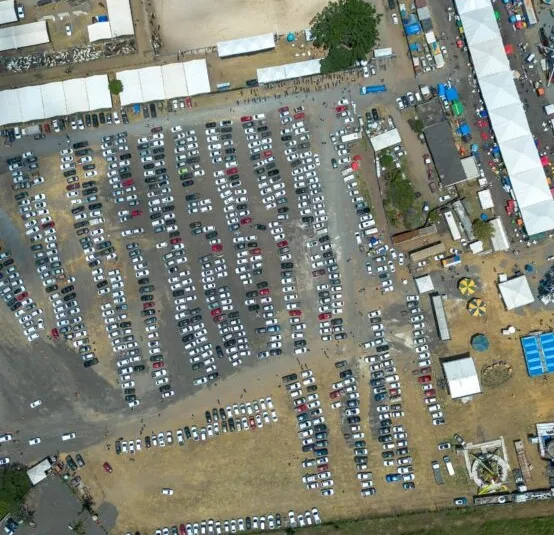 Foto com drone tirada por Ari Publio durante a Expofeira 2025