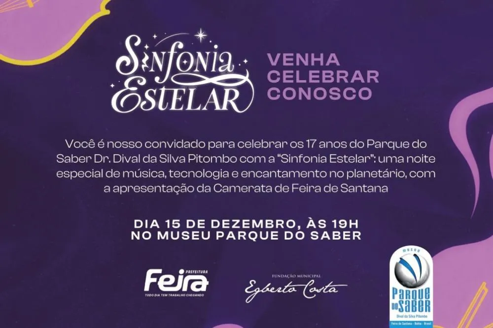 Parque do Saber celebra 17 anos com espetáculo inédito Sinfonia Estelar