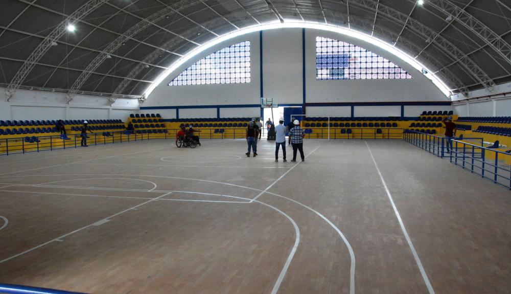 Obras do ginásio de esportes para estudantes com deficiência estão em fase final