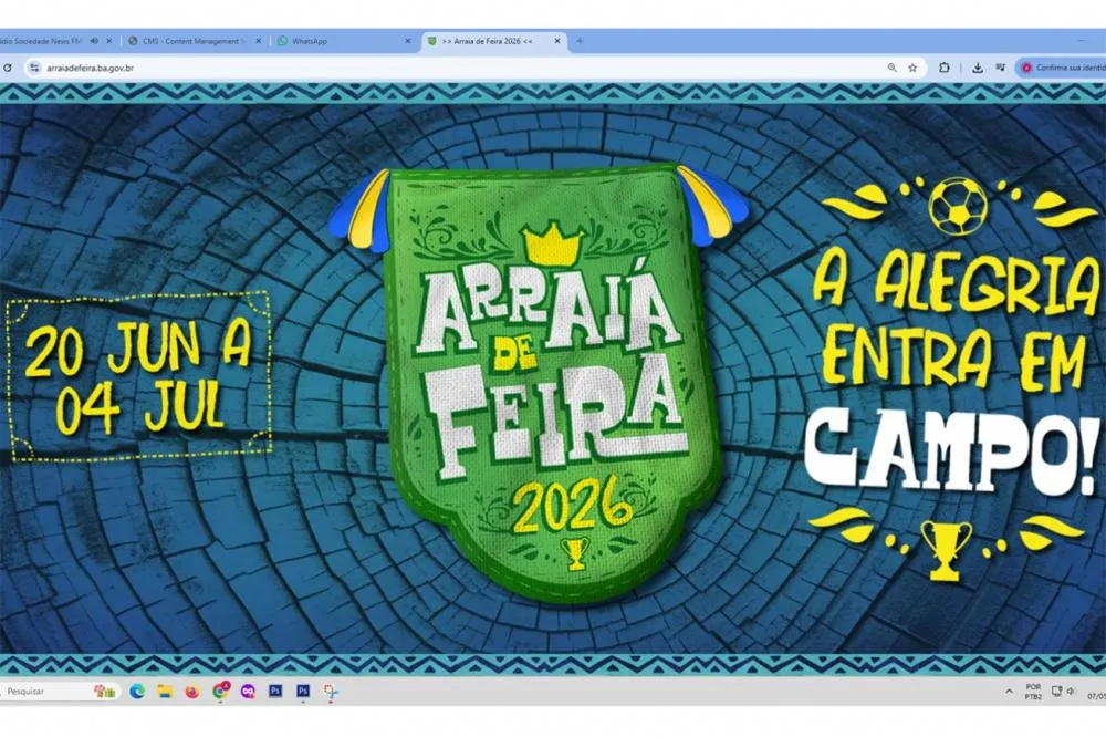 Prefeitura disponibiliza hotsite oficial do Arraiá de Feira 2026