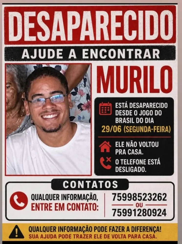 Polícia Civil intensifica investigações sobre desaparecimento de jovem em Feira de Santana