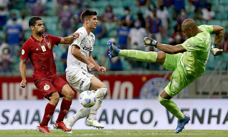 Apoiado pela torcida, Bahia joga bem, mas fica no empate com Palmeiras