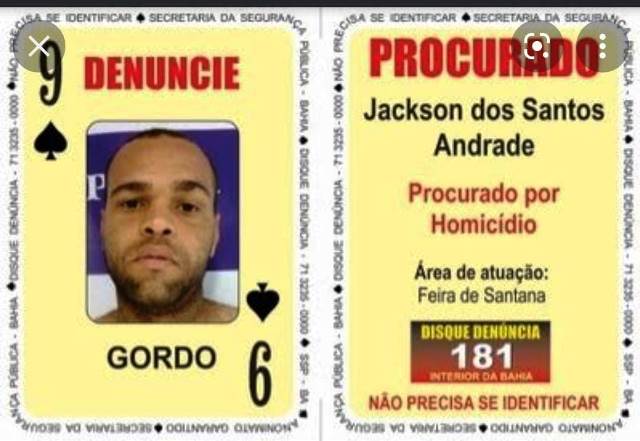 Integrante da carta do baralho da SSP foi executado na Queimadinha
