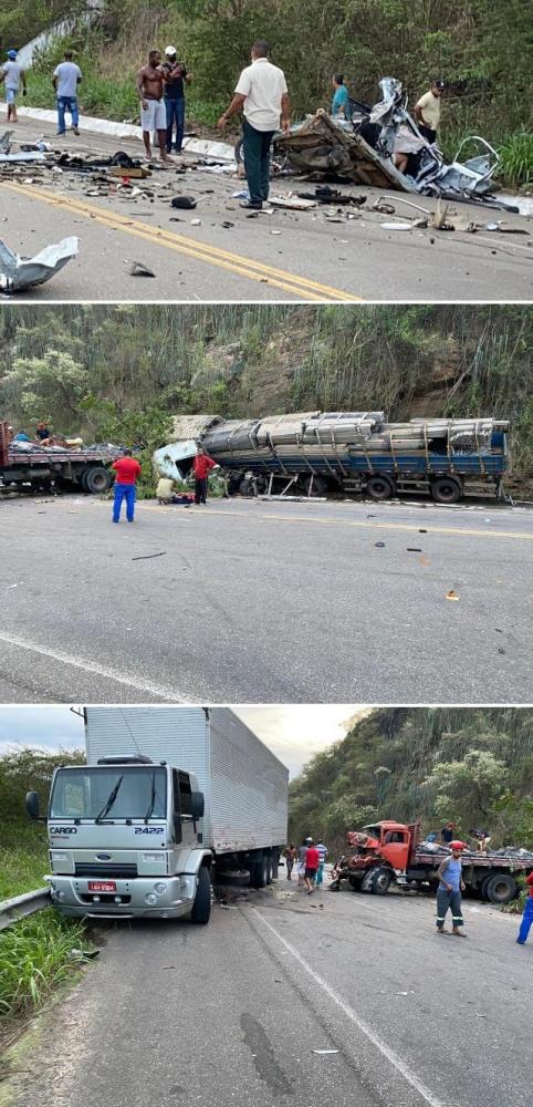 Uma pessoa morre em acidente envolvendo 10 veículos próximo à barragem de Pedra do Cavalo