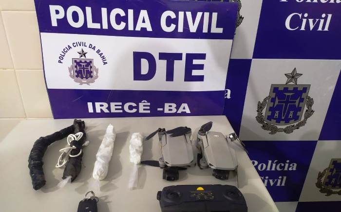 Polícia prende homem que usava drones para lançar drogas na Delegacia de Irecê