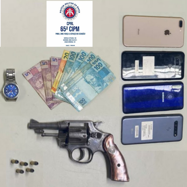 Adolescente flagrado com arma de fogo durante abordagem no Feira VII