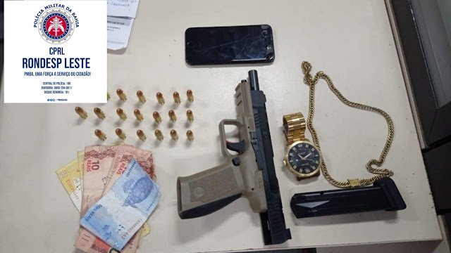 Rondesp prende homem portando pistola e tornozeleira eletrônica