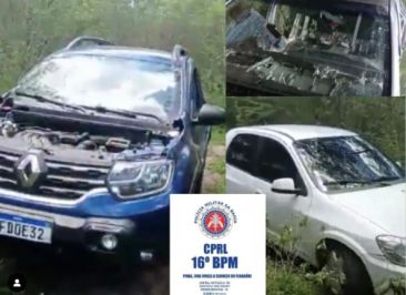 PM recupera três carros roubados; já em processo de desmanche em Santanópolis 