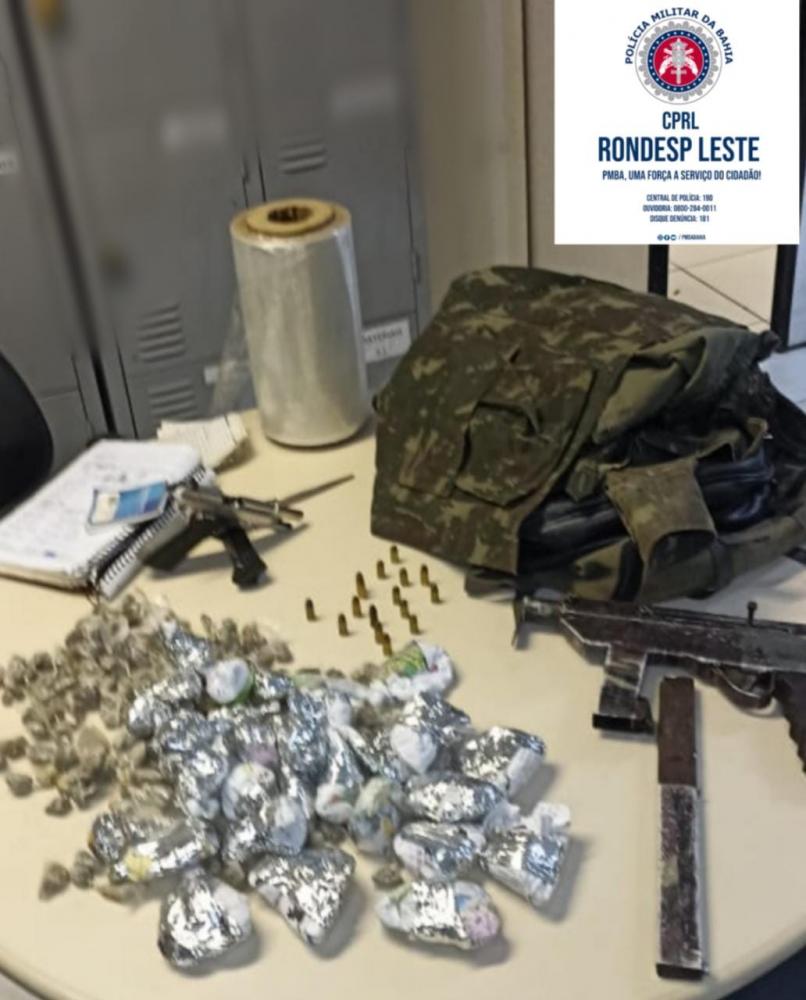 Rodesp Leste apreende submetralhadora na zona rural de Feira de Santana