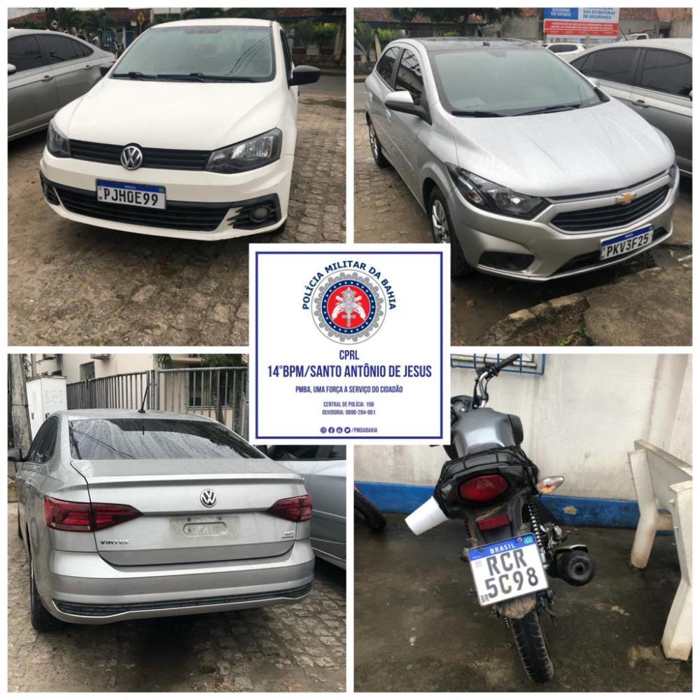 PM desarticula quadrilha de receptação de veículos roubados em Santo Antônio de Jesus