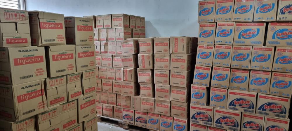 Decarga recupera 30 toneladas de produtos de Limpeza em depósito no Calumbi.