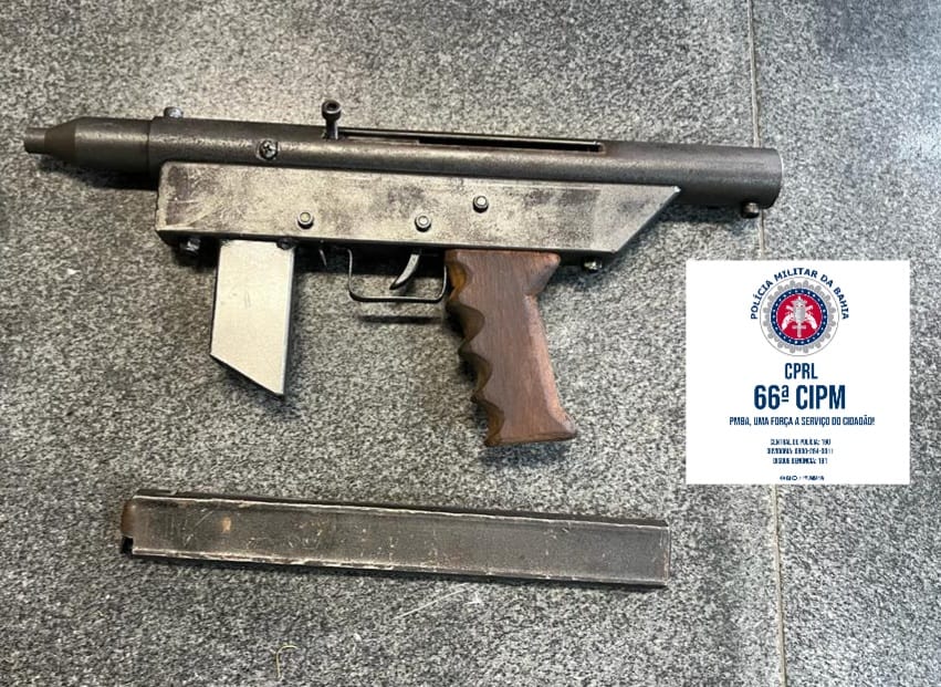 Metralhadora e drogas foram apreendidas no bairro Mangabeira
