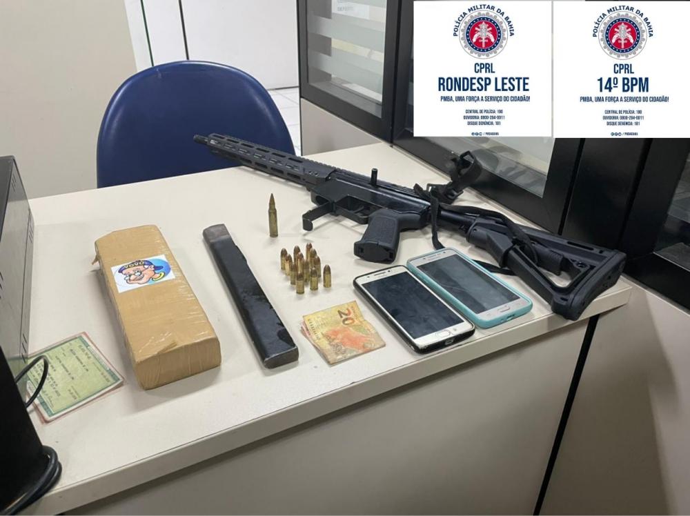 Ação da Rondesp apreende carabina 9mm em Feira de Santana