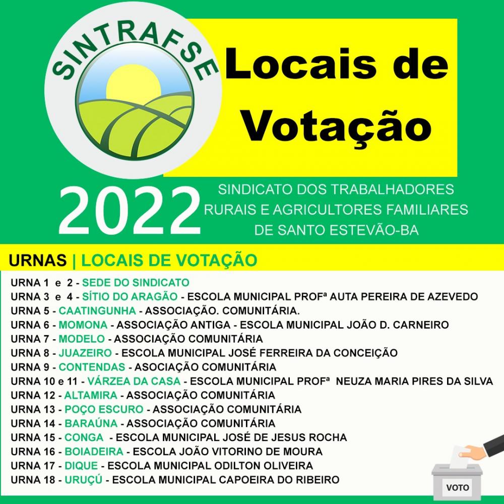 SINTRAFSE realiza eleição neste domingo em Santo Estevão 