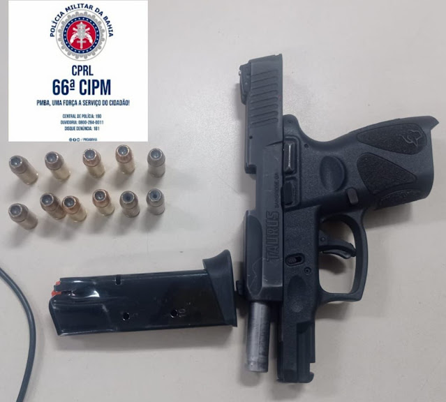 PM apreende pistola ponto 40 no Campo Limpo