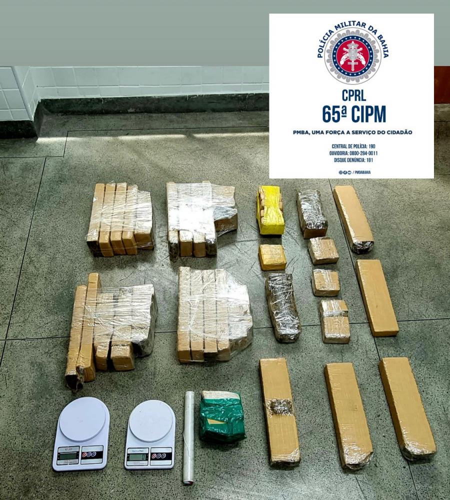 65ª CIPM apreende droga no bairro Nova Esperança