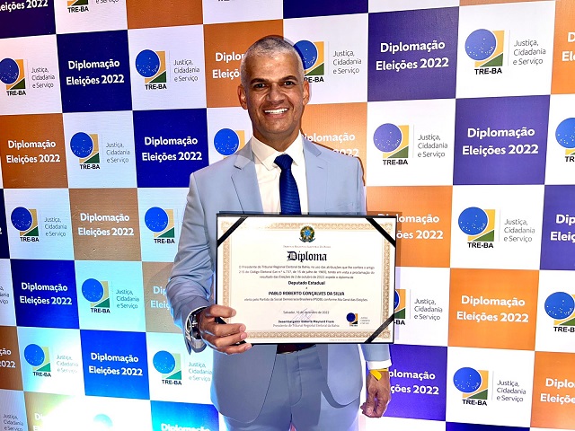 Pablo Roberto é diplomado Deputado Estadual da Bahia