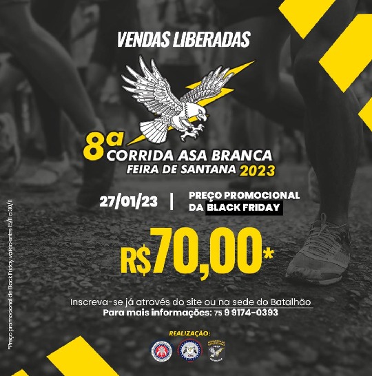 8º corrida Asa Branca acontece amanhã (27) em Feira de Santana
