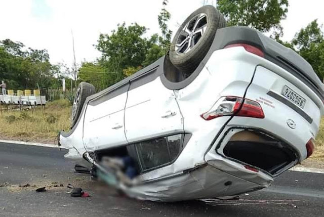 Capotamento na BA 052 deixa um morto e três feridos