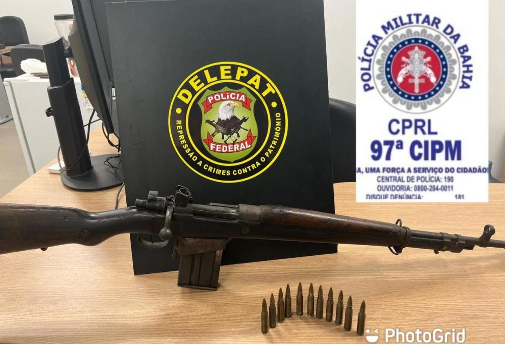 Fuzil é apreendido por polícias em ação de combate a roubos bancários no norte do estado
