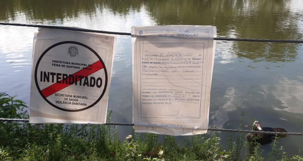 Lagoa do Geladinho é interditada por ter água contaminada 