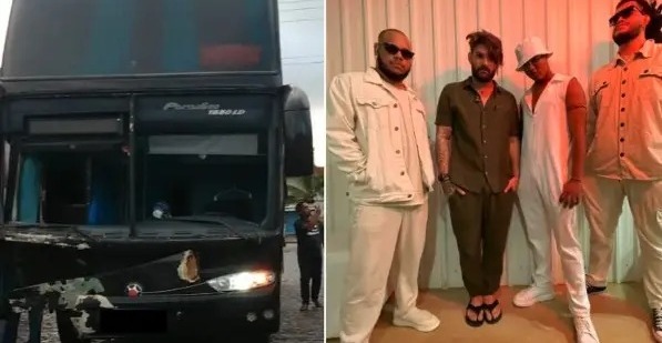 Ônibus de banda com filhos de Saulo e Brown sofre acidente a caminho de show