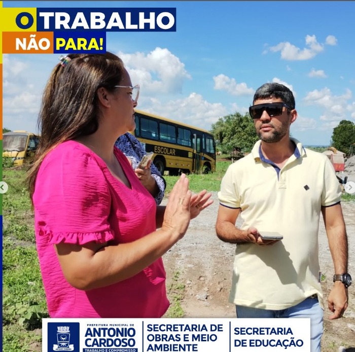Vereador de Antônio Cardoso critica postura de prefeita ao anunciar obra realizada pelo Governo do Estado 