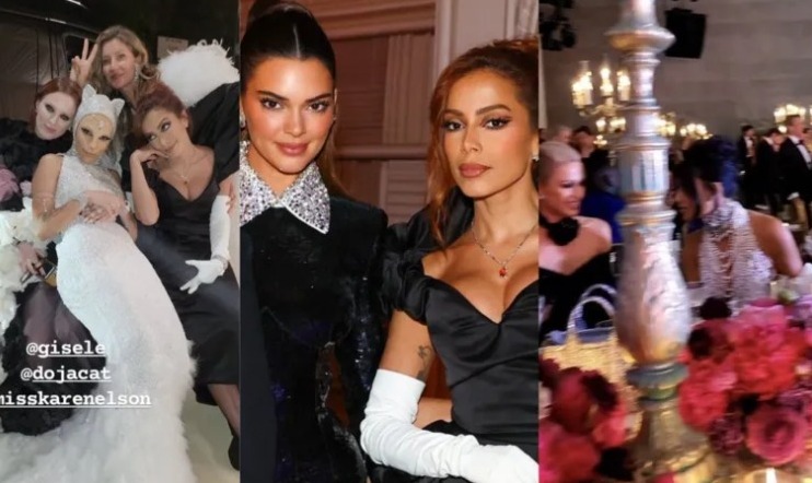 Anitta se diverte com Gisele Bündchen e Kim Kardashian no Met Gala