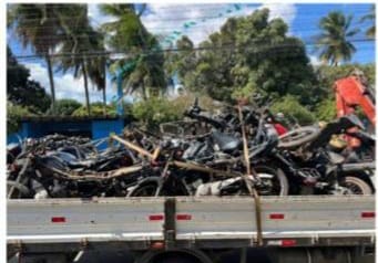 Morador do Campo Limpo é preso com 23 motos sucatas e com restrição de roubo