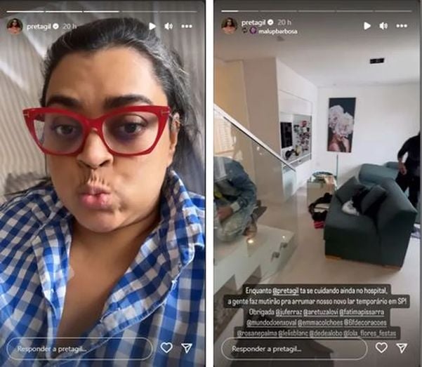 Preta Gil diz que sairá de hospital em uma semana e vai morar em São Paulo