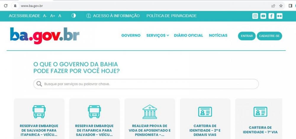 Novo site oficial do Governo da Bahia será lançado nesta quarta-feira 