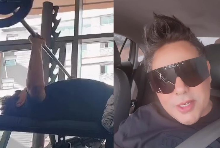 Cantor da Calcinha Preta sofre acidente com peso em academia