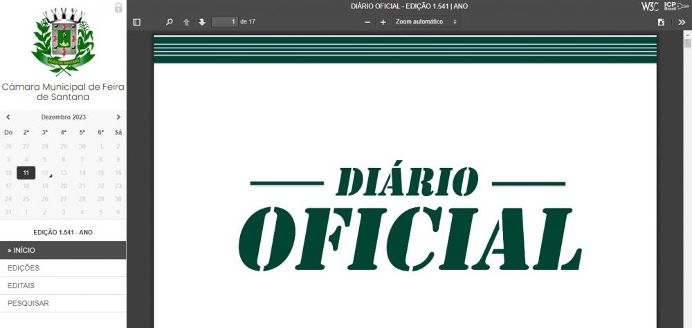 Diário Oficial da Câmara tem novo endereço e deixa de ser vinculado ao do Poder Executivo