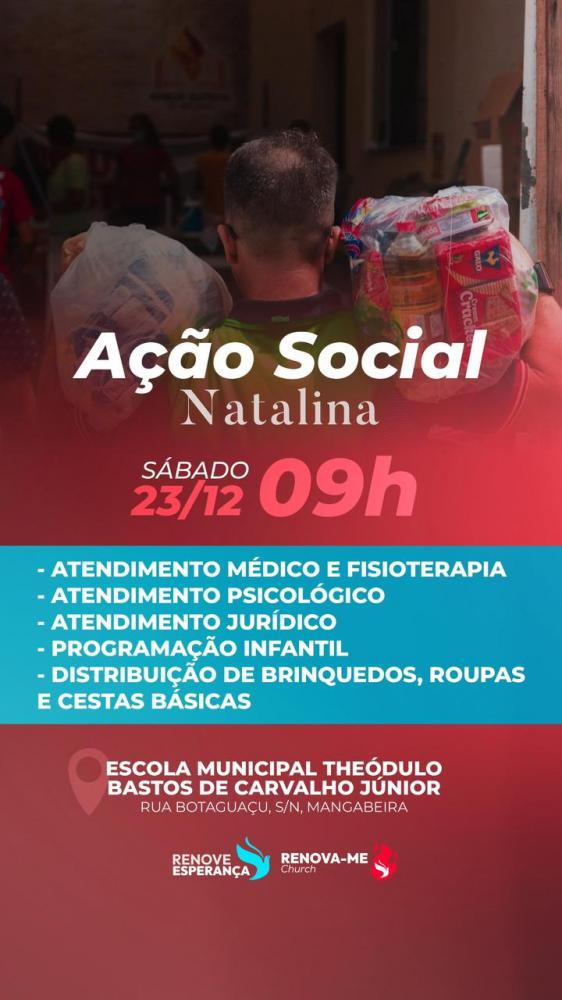 Projeto Renove Esperança realiza ação social de Natal na comunidade Mangabeira