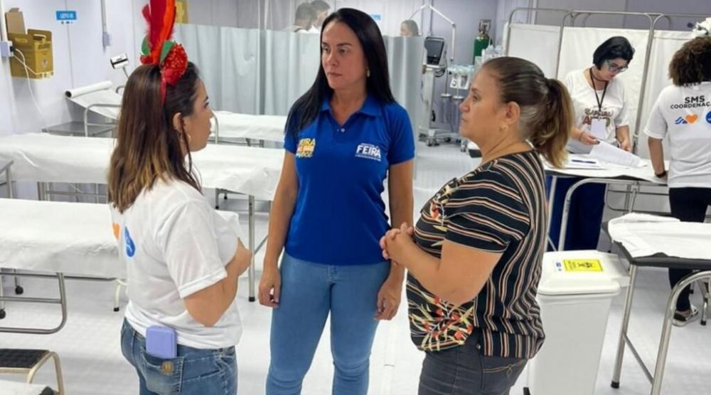 De olho na Micareta, secretária de Saúde de Feira visita unidades de saúde no carnaval