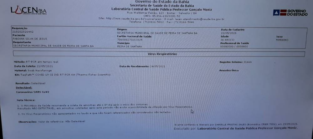 Vítima da covid diz ter informações desencontradas pela Secretaria de saúde.