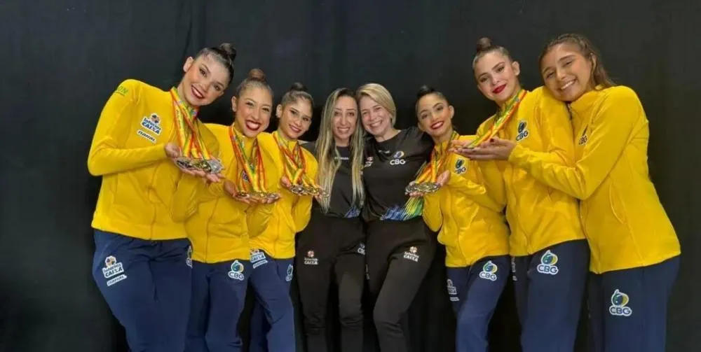 Ginástica Rítmica fatura 1º ouro de 2024 em etapa da Copa do Mundo