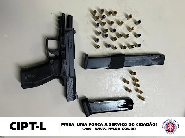 Troca de tiros na Ilha das Cobras. Rondesp Leste apreendeu uma pistola