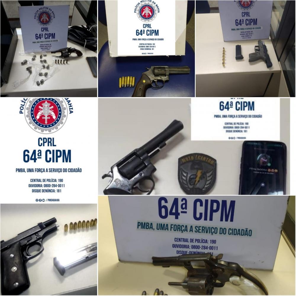 Seis armas de fogo foram retiradas do Centro de Feira de Santana em menos de 15 dias