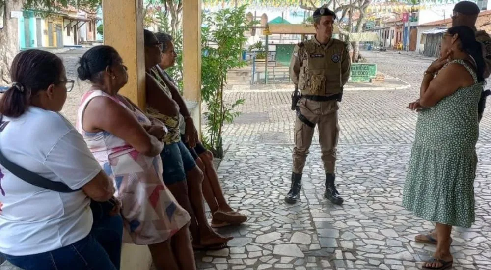 67ª CIPM avalia a reinstalação do posto de policiamento no distrito de Tiquaruçu, em Feira de Santana