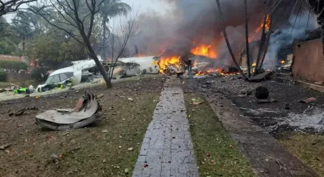  Avião com 62 passageiros cai no interior de São Paulo 