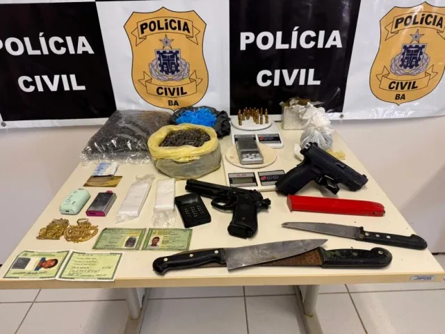 Polícia realiza nova apreensão de armas, drogas e munições no bairro Conceição