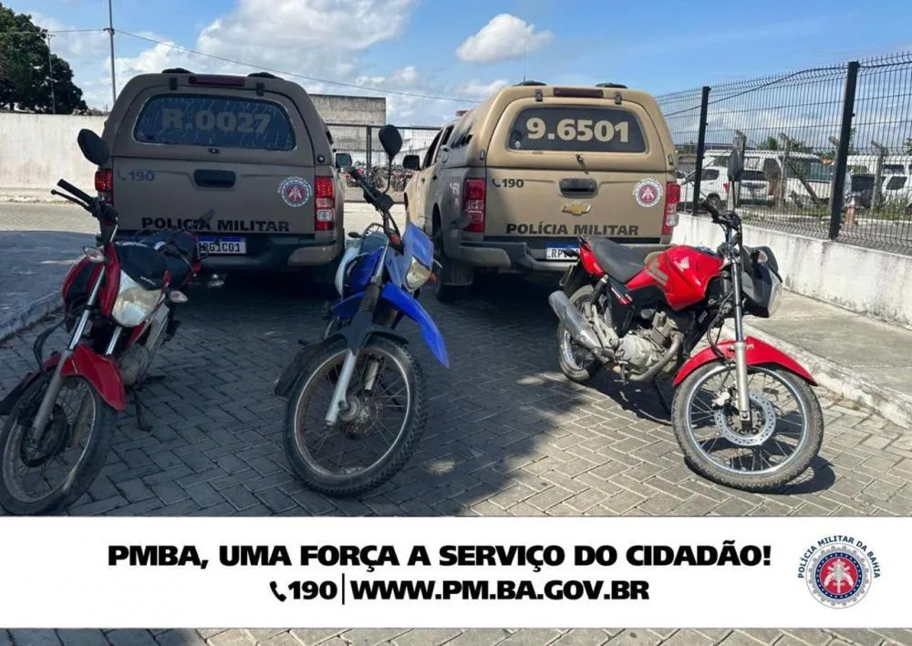 PM recupera três motos no Santo Antonio